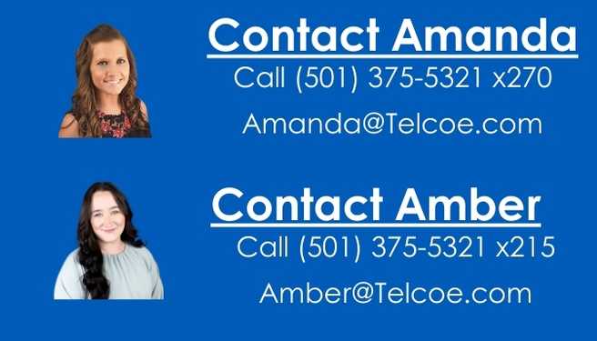 CONTACT AMANDA OR AMBER